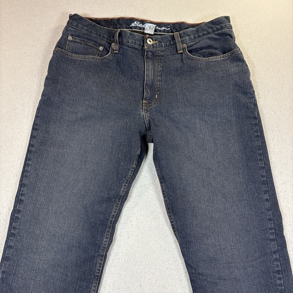 Eddie Bauer mens insulated blue jeans denim size 35X32 straight leg fit - Picture 2 of 11